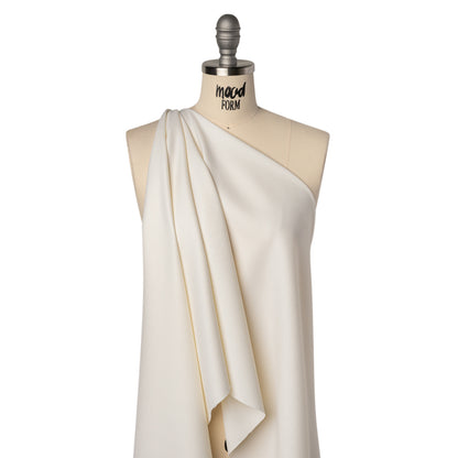 Virgin Merino Wool Twill Suiting Made in Italy - White