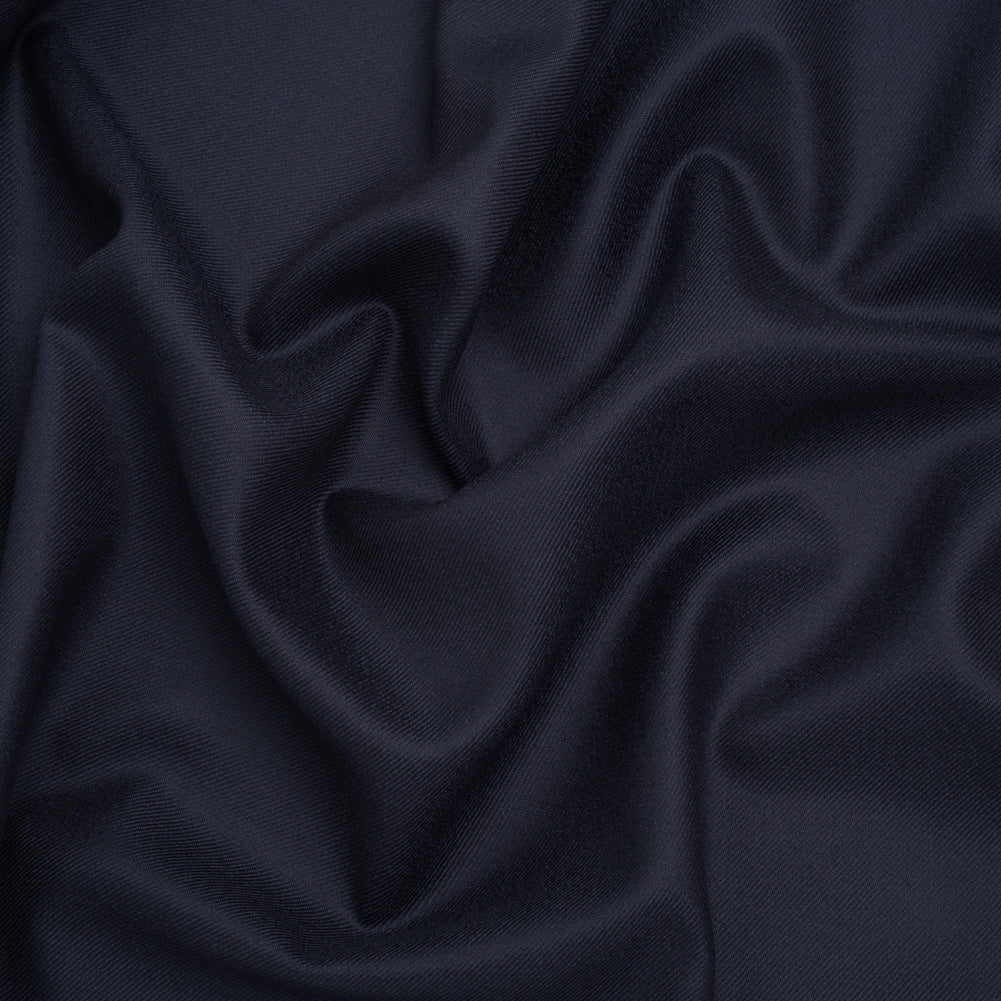 Virgin Merino Wool Twill Suiting Made in Italy - Navy
