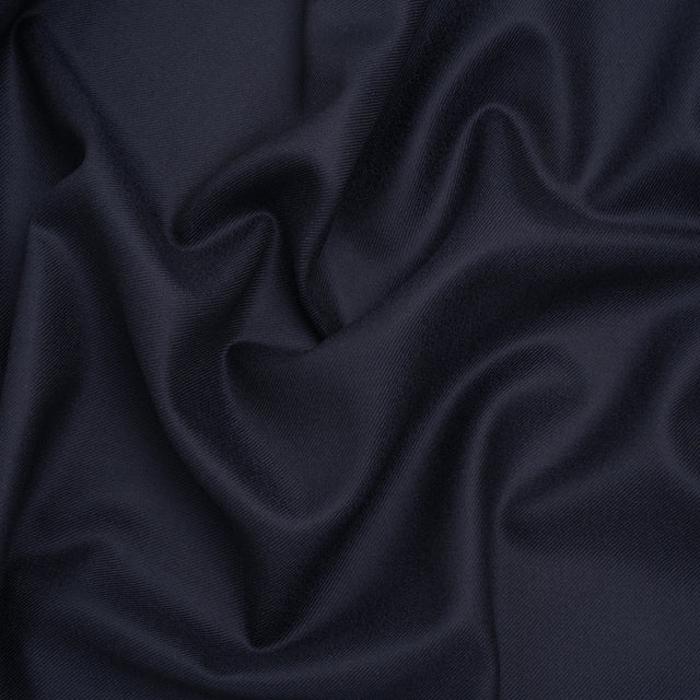Virgin Merino Wool Twill Suiting Made in Italy - Navy