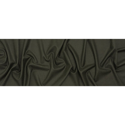Brushed Virgin Wool Twill Made in Italy - Heathered Dark Forest Green Full