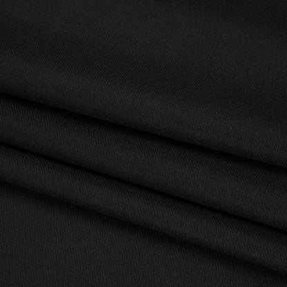 Brushed Virgin Wool Twill Made in Italy - Black