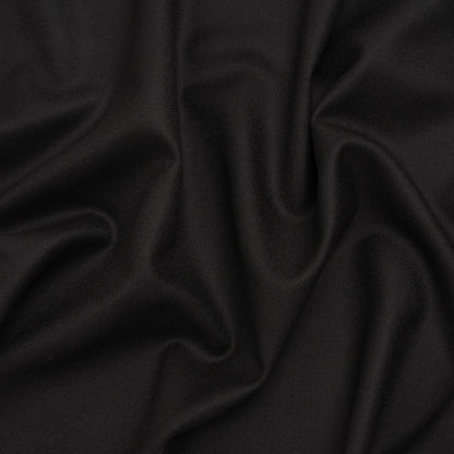 Brushed Virgin Wool Twill Made in Italy - Black