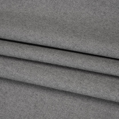 Brushed Virgin Wool Twill Made in Italy - Heathered Light Gray