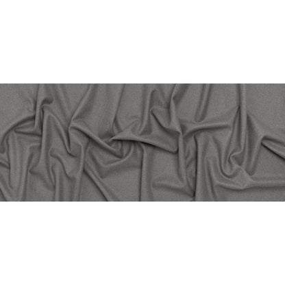 Brushed Virgin Wool Twill Made in Italy - Heathered Light Gray
