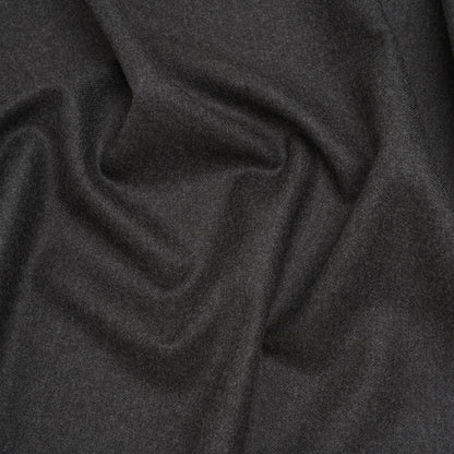 Brushed Virgin Wool Twill Made in Italy - Heathered Dark Gray