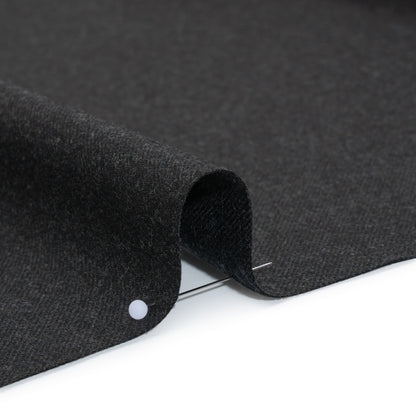 Brushed Virgin Wool Twill Made in Italy - Heathered Anthracite Gray