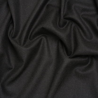 Brushed Virgin Wool Twill Made in Italy - Heathered Anthracite Gray