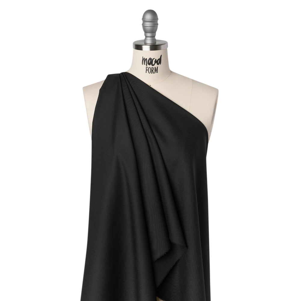 Virgin Wool Suiting Made in Italy - Black Drape