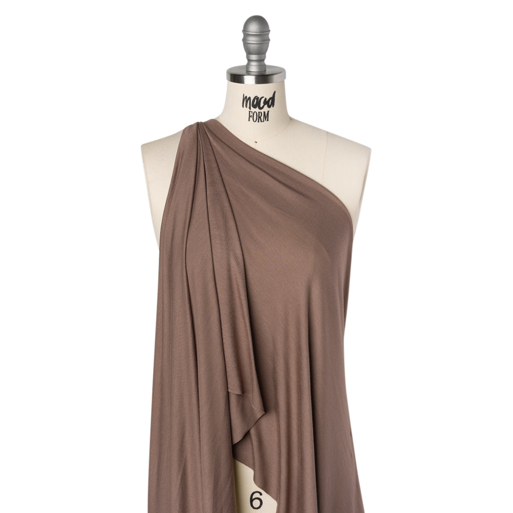 Stretch Rayon Jersey - Mocha Brown - Deadstock