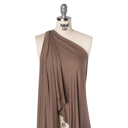 Stretch Rayon Jersey - Mocha Brown - Deadstock