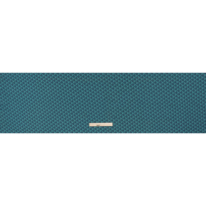 Stretch Cotton Jersey - Dusty Teal and Navy Blue Palm Trees - Deadstock