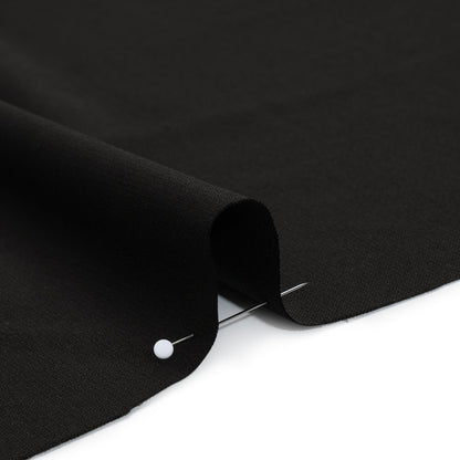 Textured Stretch Wool Suiting - Black - Deadstock
