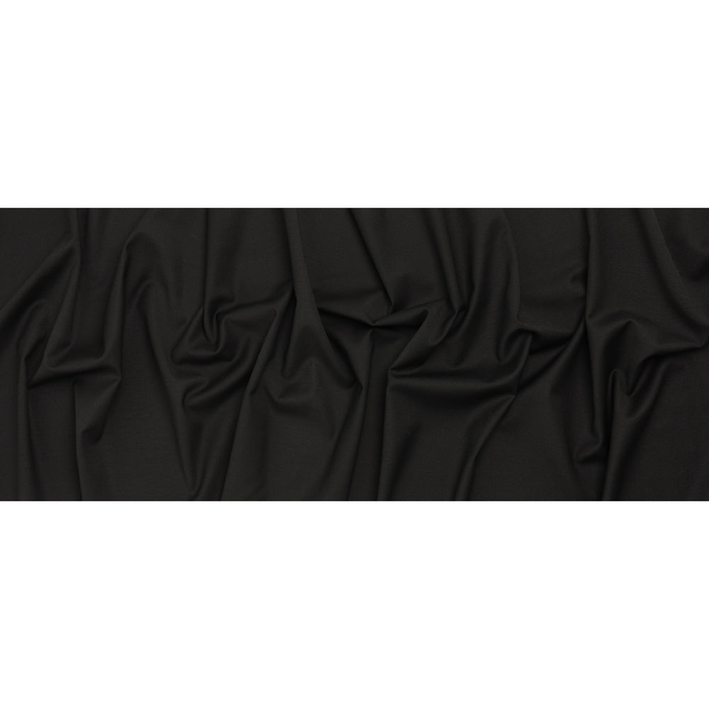 Textured Stretch Wool Suiting - Black - Deadstock