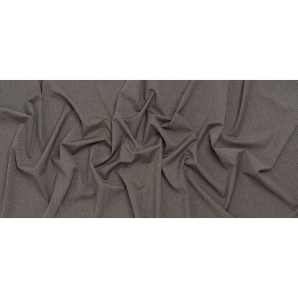 Super 120 Wool Twill Suiting - Gray Brown - Deadstock