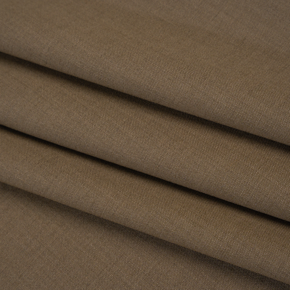 Super 110 Wool Suiting - Light Brown - Deadstock