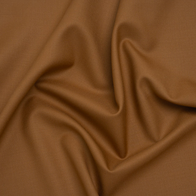 Super 120 Wool Twill Suiting - Caramel - Deadstock