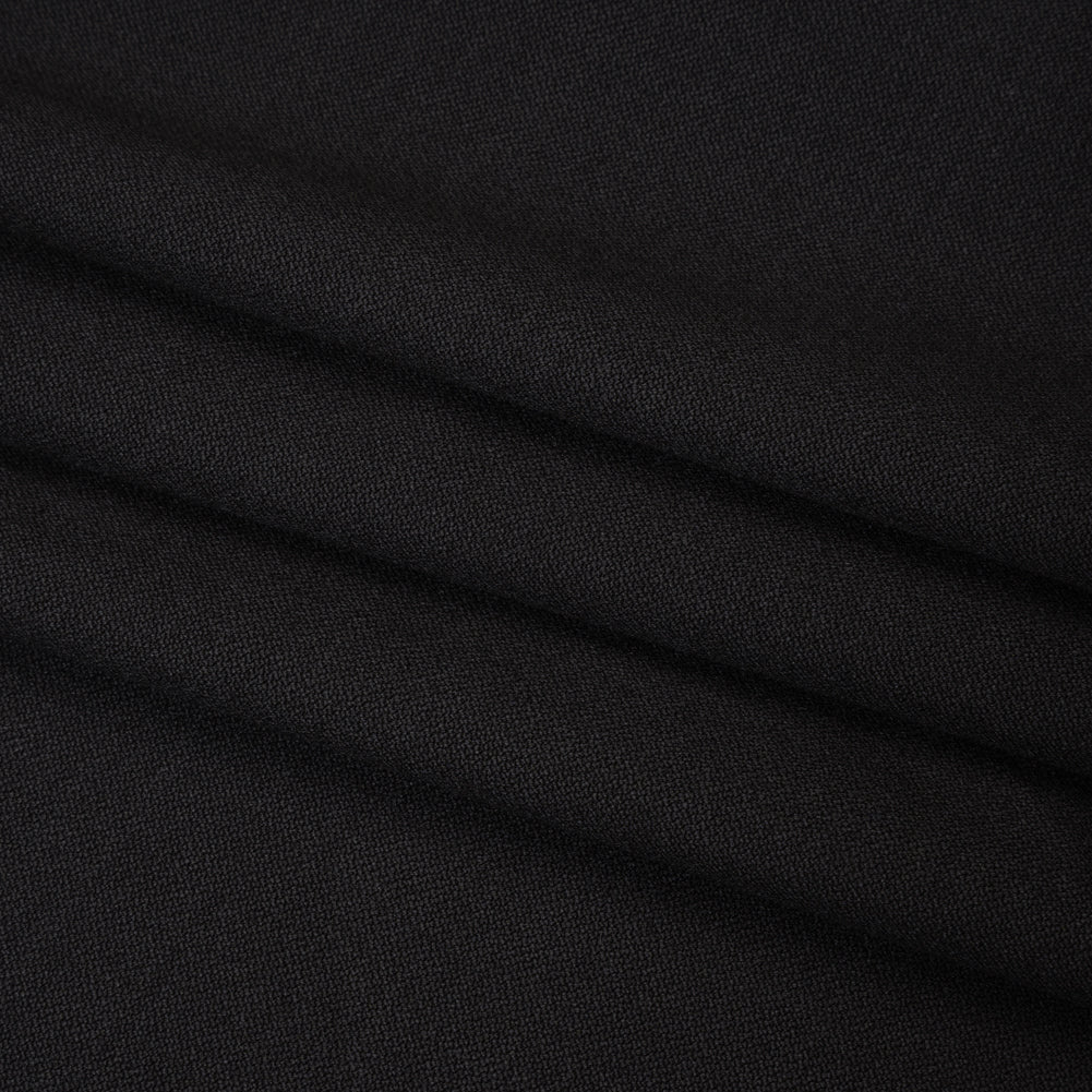 Wool Crepe-Faced Suiting - Black - Deadstock