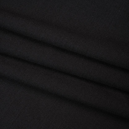 Wool Crepe-Faced Suiting - Black - Deadstock