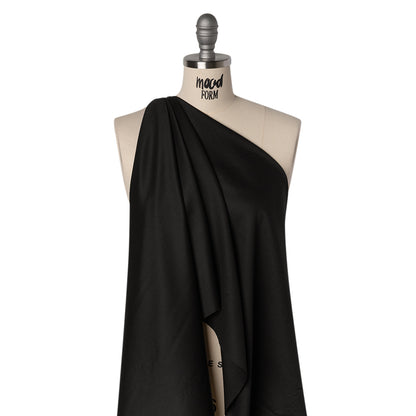 Wool Crepe-Faced Suiting - Black - Deadstock