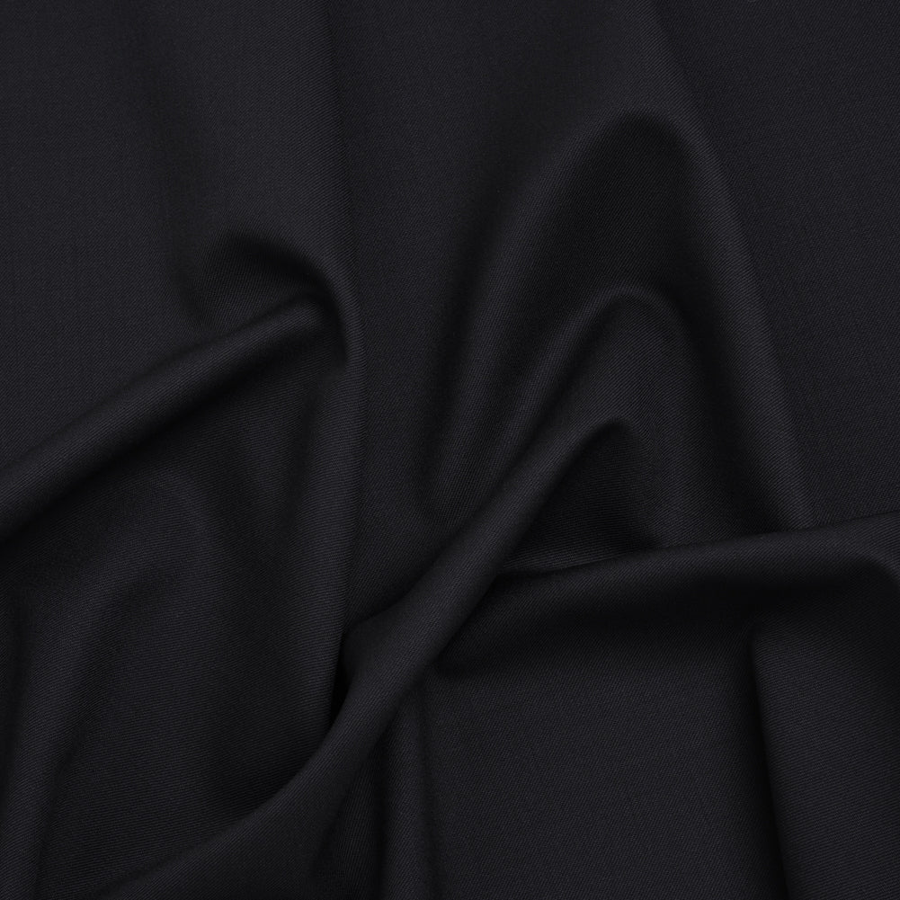 Super 100 Wool Twill Suiting - Navy - Deadstock