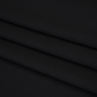 Wool Crepe Suiting - Black - Deadstock
