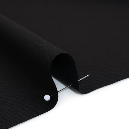 Wool Crepe Suiting - Black - Deadstock