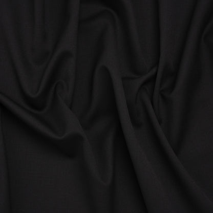 Wool Crepe Suiting - Black - Deadstock