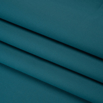 Stretch Recycled Polyester and Viscose Double Cloth - Dusty Teal - Deadstock