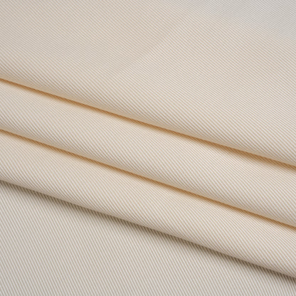 Luminous Recycled Polyester and Viscose Twill - Ivory - Deadstock