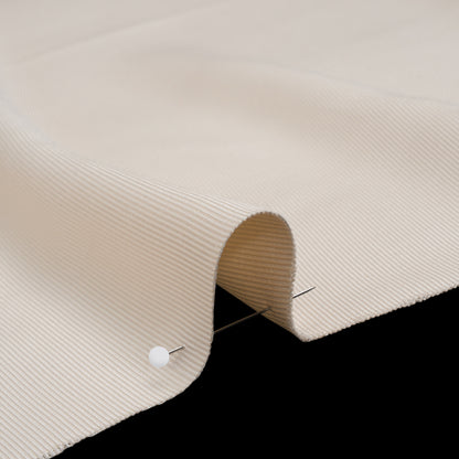 Luminous Recycled Polyester and Viscose Twill - Ivory - Deadstock
