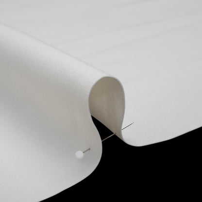 Stretch Recycled Polyester and Viscose Double Cloth - Off White - Deadstock