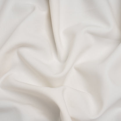 Stretch Recycled Polyester and Viscose Double Cloth - Off White - Deadstock