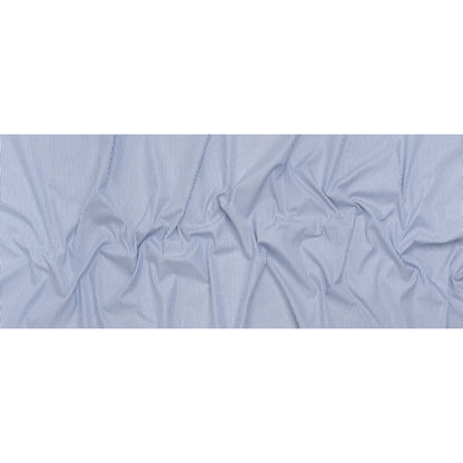 Cotton Shirting - Poseidon Blue and White Stripes - Deadstock