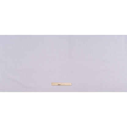 Cotton Twill Shirting - Light Blue, Brown and White Pinstripes - Deadstock