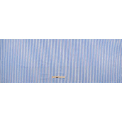 Cotton Twill Shirting - Air Blue, Lavender and White Stripes - Deadstock
