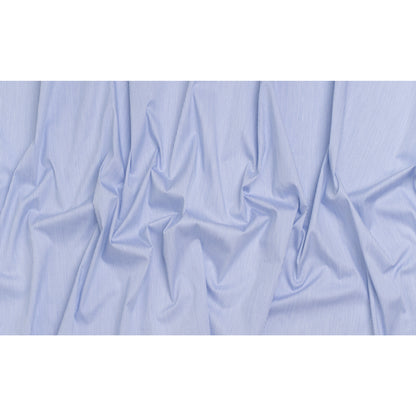 Cotton Twill Shirting - Bright Blue and White Pinstripes - Deadstock