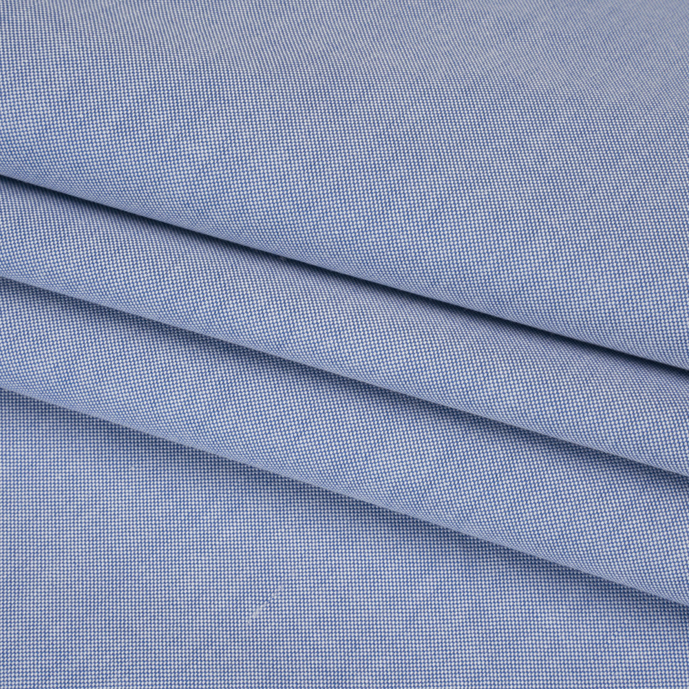 Cotton Oxford Shirting - Denim Blue - Deadstock