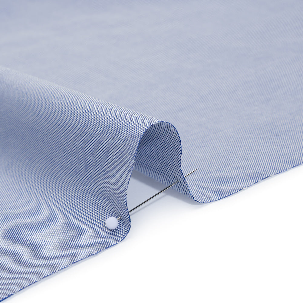 Cotton Oxford Shirting - Denim Blue - Deadstock