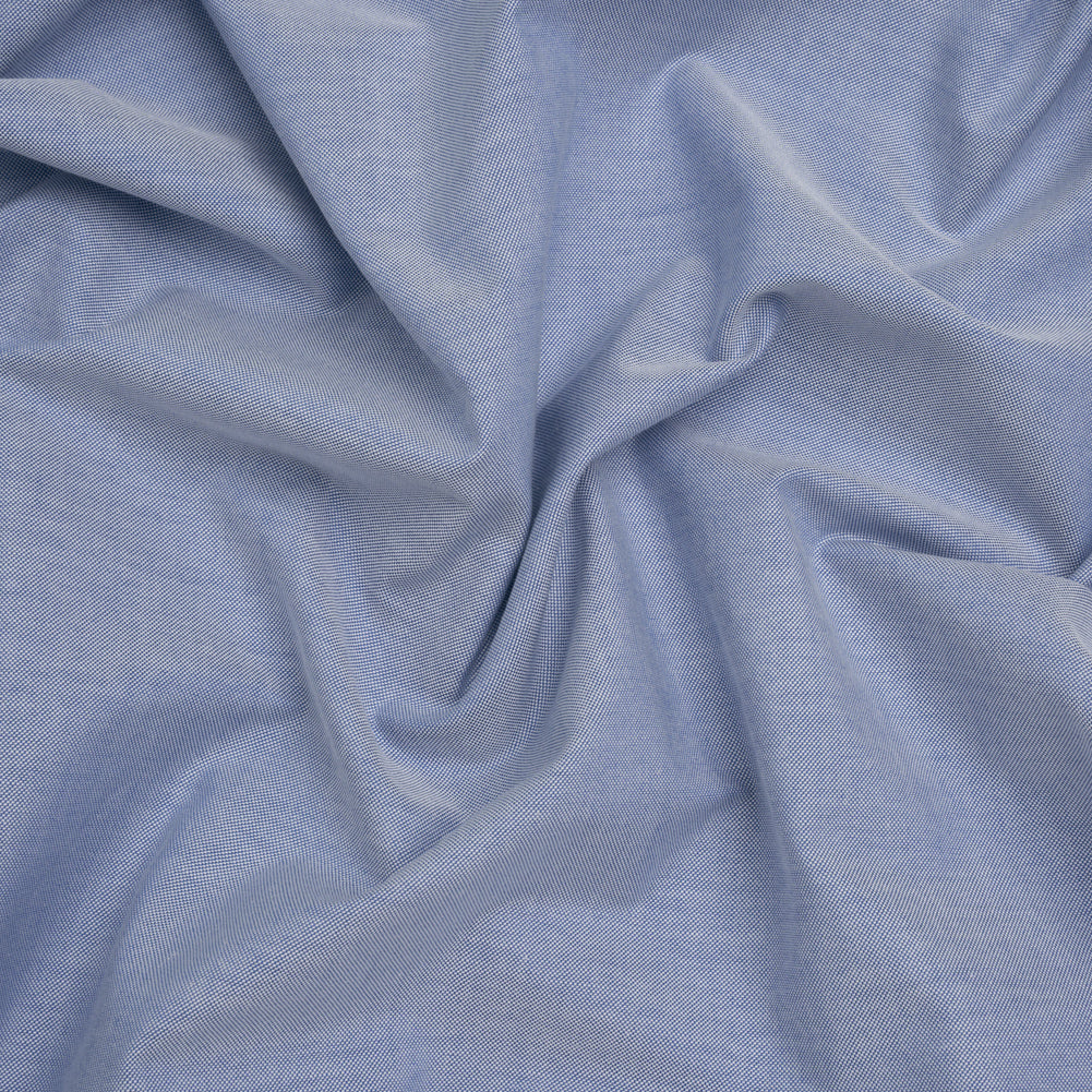Cotton Oxford Shirting - Denim Blue - Deadstock