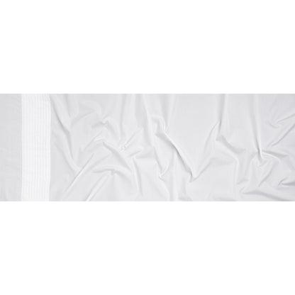 Pintucked Cotton Tuxedo Shirting - White Pintuck Stripe Border - Deadstock