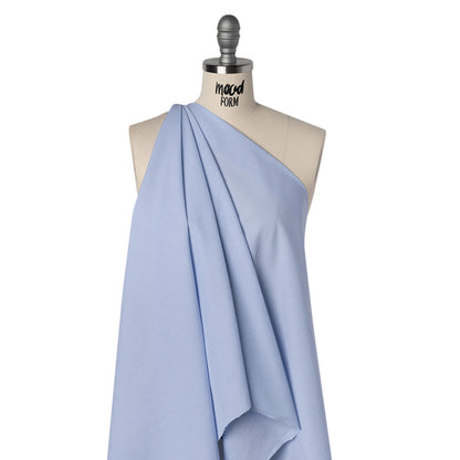 Woven Cotton Shirting - Sky Blue and White Heathered - Deadstock