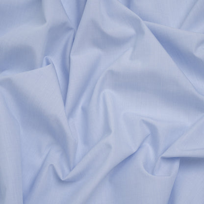 Woven Cotton Shirting - Sky Blue and White Heathered - Deadstock