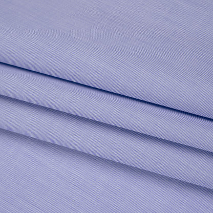 Cotton Shirting - Blue and White Striated - Deadstock