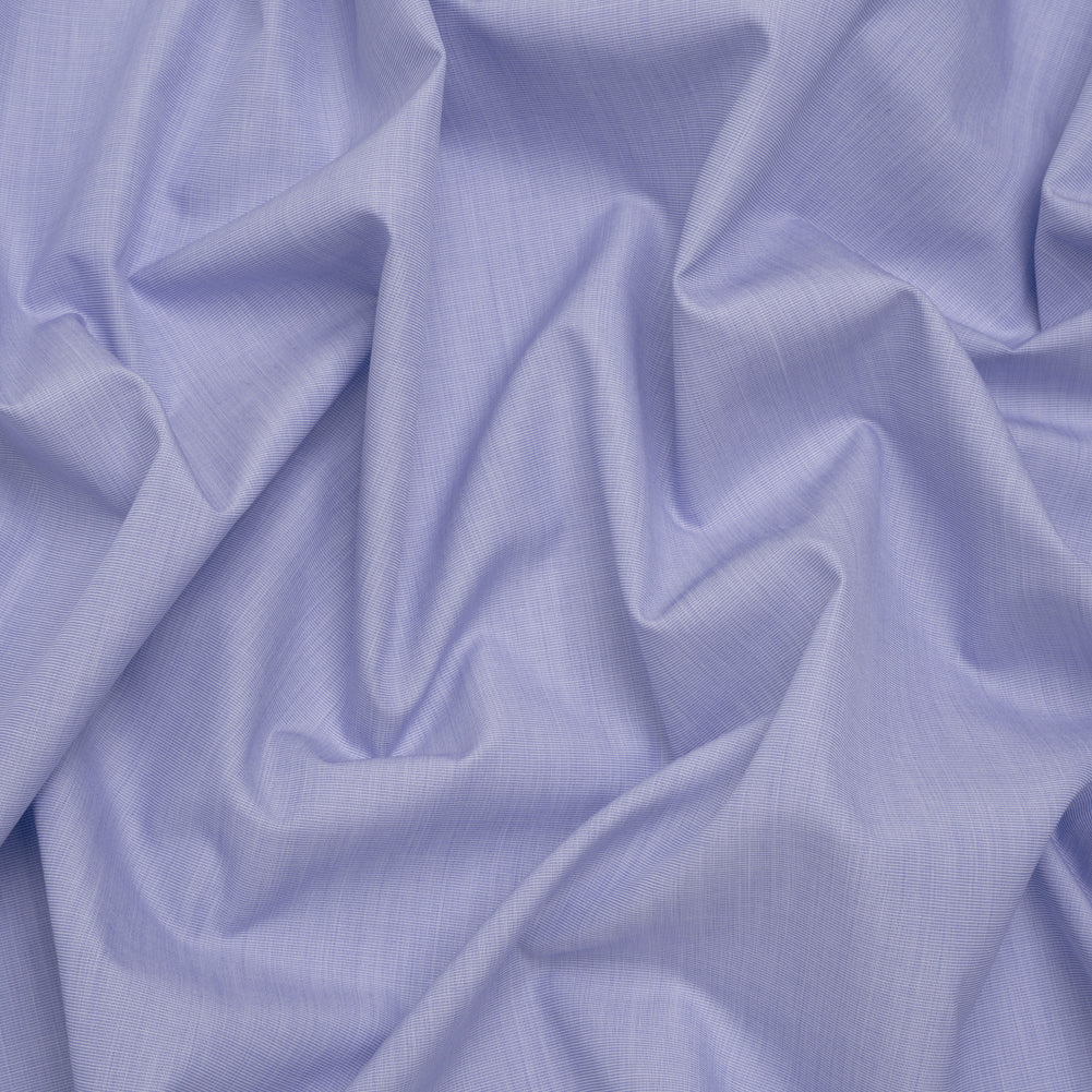 Cotton Shirting - Blue and White Striated - Deadstock