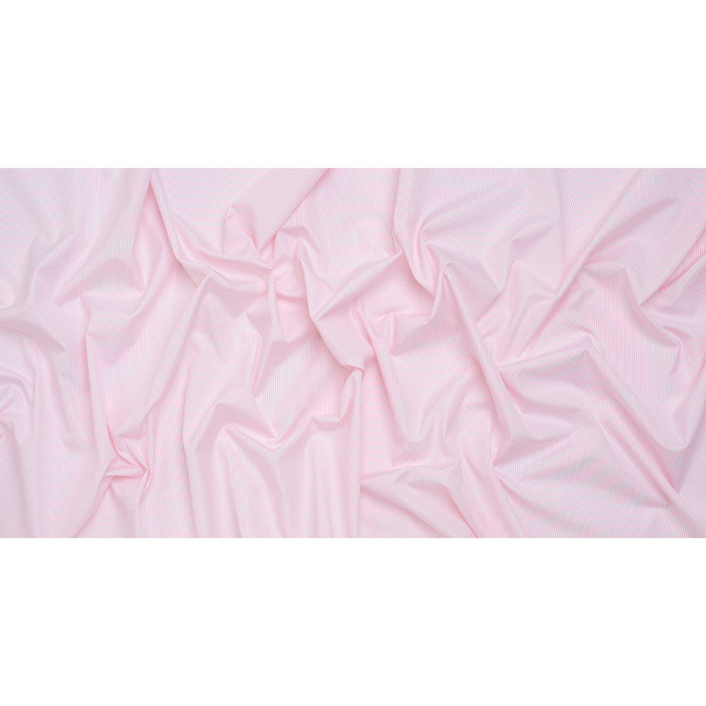 Cotton Shirting - Blush Pink and White Stripes - Deadstock