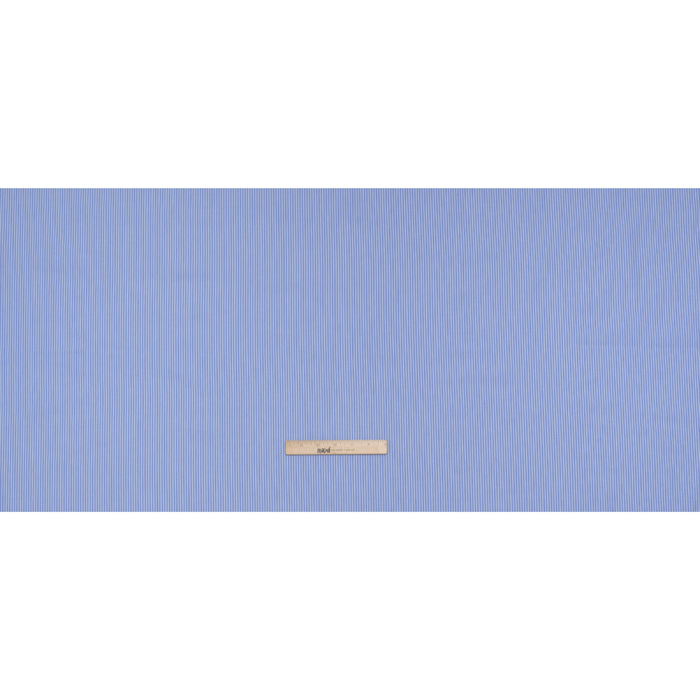 Cotton Shirting - Country Blue and White Stripe Duos - Deadstock
