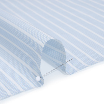 Cotton Twill Shirting - Baby Blue and White Stripe Bundles - Deadstock