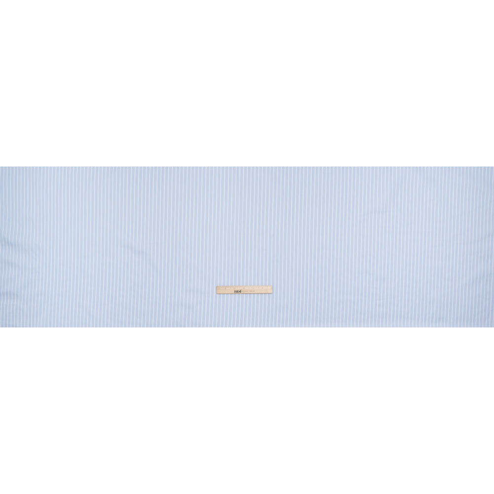 Cotton Twill Shirting - Baby Blue and White Stripe Bundles - Deadstock