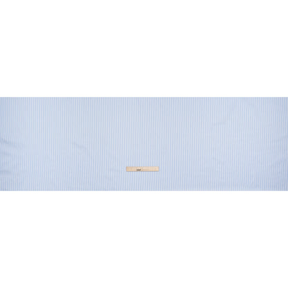 Cotton Twill Shirting - Baby Blue and White Stripe Bundles - Deadstock