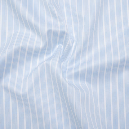Cotton Twill Shirting - Baby Blue and White Stripe Bundles - Deadstock